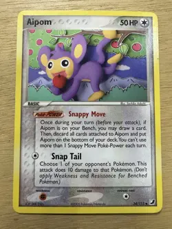 Aipom 34/115 Unseen Forces Regular Pokemon TCG Uncommon 2005 NM/LP - Image 1