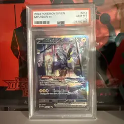 2023 Pokemon SV Base Miraidon ex #244 244/198 PSA 10 - Image 1
