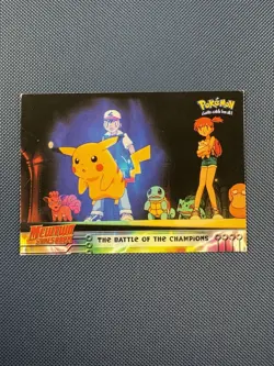 Topps Pikachu Card Mewtwo Strikes Back Battle Of Champions #25 Non Holo LP 1998 - Image 1