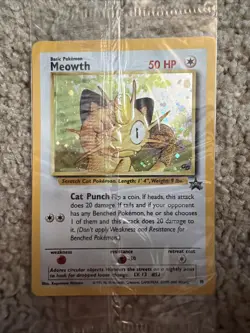 Pokemon Card Meowth #10 Game Boy GB Black Star Promo SEALED! - Image 3