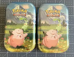 Pokemon TCG Ascended Heroes Mini Tin (Clefairy/Chikorita) Lot of 2 New Sealed - Image 1