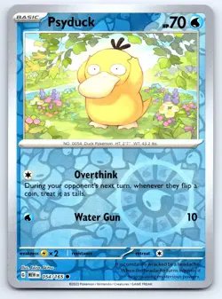 Pokemon Psyduck SV: Scarlet & Violet 151 (MEW) Common Reverse Holofoil 054/165 N - Image 1