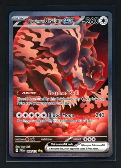 Bloodmoon Ursaluna EX SIR 168/131 Pokemon S&V Prismatic Evolutions NM - Image 1