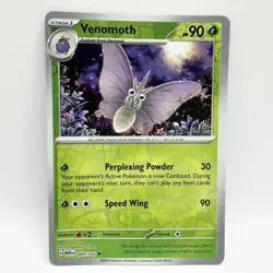 Venomoth 049/165 Pokemon SV: Scarlet & Violet 151 Reverse Holo Uncommon 2023 NM - Image 1