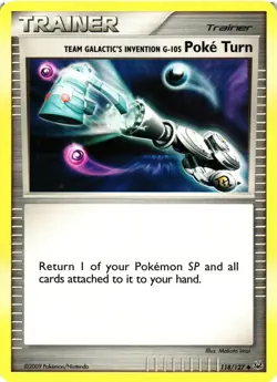 Pokemon TCG Team Galactic's Invention G-105 Poke Turn 118/127 Platinum LP/MP - Image 1