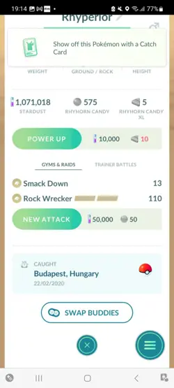 Pokemon Go Shiny Rhyperior ( High CP ) - Image 2