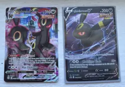 Nintendo Pokemon TCG Umbreon V SWSH203 & Umbreon VMAX Promo Holo Lot (2) - Image 1