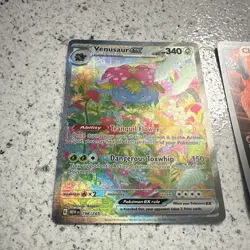 Pokemon TCG SV 151 Venusaur ex 198/165 Full Art Holo + Charmander 168/165 - Image 3