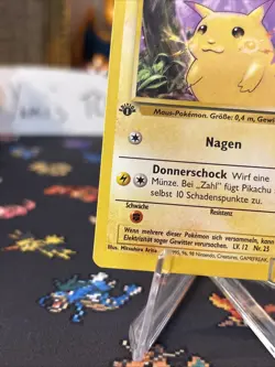 Pokemon-1st Edition- Pikachu (Yellow Cheeks) 58/102 Base Set- German Mint! Clean - Image 5