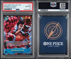 2025 One Piece Monkey D. Luffy Alt Art OP11-118 PSA 10 - Image 3
