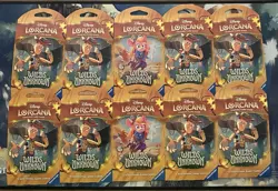 Disney Lorcana TCG: Wilds Unknown Sleeved Packs Lot of 10 SEALED - Image 1