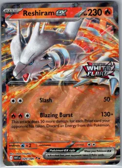 Reshiram ex 020/086 SV: White Flare - Pokemon Card - NM - Image 1