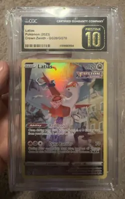Latias GG20/GG70 Crown Zenith: Galarian Gallery Holo Card CGC Pristine 10 - Image 3