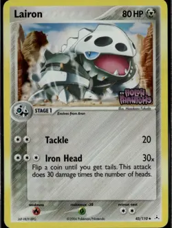 Lairon Uncommon Holon Phantoms 45/110 Metal Reverse Holo Pokemon Card - Image 1