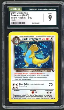 Pokemon Card - CGC 9 Dark Dragonite 5/82 - Team Rocket Holo - MINT - Image 1