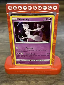 Pokemon Mewtwo TCG Reverse Holo Rare Card 059/159 Sword & Shield Crown Zenith - Image 1