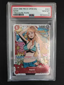 One Piece Card Nami ST01-007 Treasure Rare English - PSA 10 GEM MT - Image 1