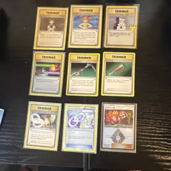 Pokemon TCG Misty & Professor Oak & Lysandre Trainer Card Lot English (9) - Image 1