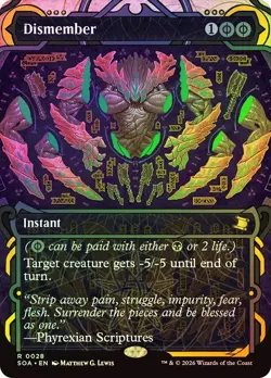 Dismember Foil Borderless Secrets of Strixhaven NM MTG - Image 1