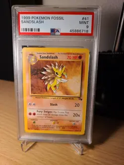 1999 Pokemon Fossil - Sandslash 41 - PSA 9 Mint - 41/62 - Image 1