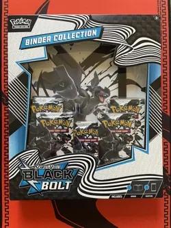 Pokemon TCG Black Bolt Binder Collection Box Factory Sealed - Image 1