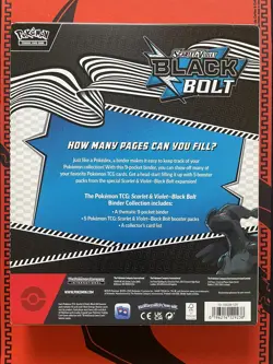 Pokemon TCG Black Bolt Binder Collection Box Factory Sealed - Image 2