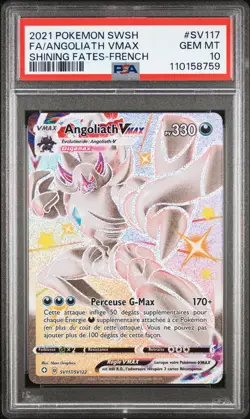 2021 POKEMON SWORD & SHIELD SHINING FATES FRENCH FULL ART/ANGOLIATH VMAX PSA 10 - Image 1