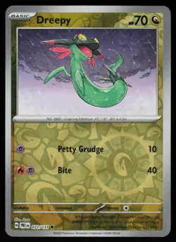 Dreepy 071/131 Common Prismatic Evolutions Pokemon Reverse Holo Near Mint - Image 1