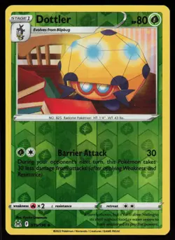 Dottler 019/196 Uncommon Lost Origin Pokemon Reverse Holo Near Mint - Image 1