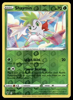 SHAYMIN - 015/185 Holo Rare Vivid Voltage Pokemon Reverse Holo NM - Image 1