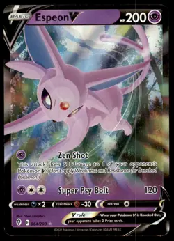 Espeon V 064/203 Holo V Rare Evolving Skies Pokemon Near Mint - Image 1