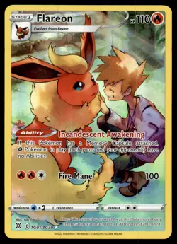 Flareon TG01/TG30 Holo Brilliant Stars Trainer Gallery Pokemon NM - Image 1