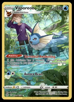 Vaporeon TG02/TG30 Holo Brilliant Stars Trainer Gallery Pokemon NM - Image 1