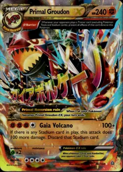 Primal Groudon EX Omega Ultra Rare XY Primal Clash 86/160 Fighting Holo Pokemon - Image 1
