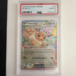 Pokemon Eevee ex Double Rare Holo PSA 10 075/131 Sv: Prismatic Evolutions 2025 - Image 1