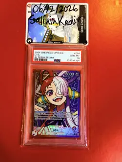 Bandai One Piece CCG Uta OP06-001 Wings Captain Alt Art Foil PSA 10 Eng - Image 1