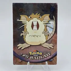 Raticate #20 Topps TV Animation Edition Foil Holo Pokemon Card 1999 MP - Image 1