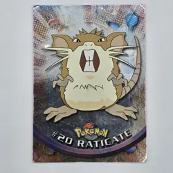 Raticate #20 Topps TV Animation Edition Foil Holo Pokemon Card 1999 MP - Image 3