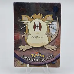 Raticate #20 Topps TV Animation Edition Foil Holo Pokemon Card 1999 MP - Image 4