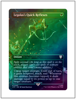 1x Legolas's Quick Reflexes - Surge Foil - Borderless Commander LOTR MTG NM - Image 1