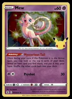Mew Holo Rare 011/025 Pokemon TCG - Image 1