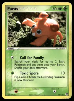 Yuka Morii Paras 72/112 FireRed & LeafGreen HP Pokemon TCG - Image 1
