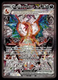 Charizard ex 223/197 Special Illustration Rare Obsidian Flames Pokemon - Image 1