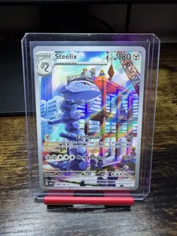 Pokemon - Steelix Paradox Rift 208/182 SV04 IR Holo Full Art - Image 3