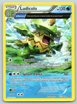 Ludicolo 37/160 Rare Primal Clash Pokemon 2015 LP - Image 1