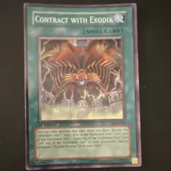 Konami Yu-Gi-Oh! Contract with Exodia DCR-031 Dark Crisis 1st Ed Ultra Rare Holo - Image 2
