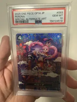 Bandai 2025 One Piece Card Game Perona OP14-093 SP Alt Art JP Foil PSA 10 - Image 1