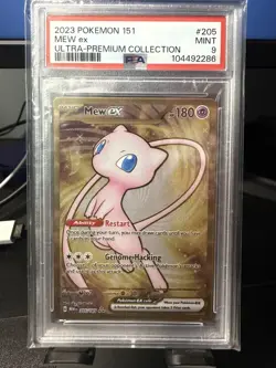 PSA 9 | Pokemon 151 Mew Ex Ultra Premium Collection Metal Card #205/165 - Image 1