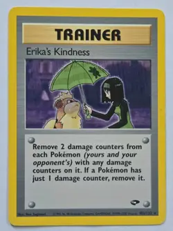 WOTC Pokemon Erika's Kindness Gym Challenge Rare 103/132 English Vintage Card - Image 1