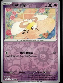 Pokemon Cutiefly 075/162 Temporal Forces Reverse Holo Common 5 Card Lot - Image 1